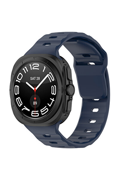 Techsuit Λουράκι για Galaxy Watch 7 Ultra, Techsuit, Σιλικόνης, Σκούρο Μπλε