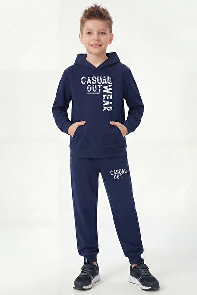 panios kids Σετ φόρμας για αγόρια με κουκούλα, τσέπη καγκουρό και λεπτομέρεια...