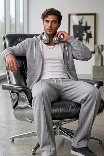 NO 601 Men's Grimelange Oversize Patterned Combed Cotton Fabric Cardigan & Gr...