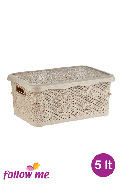 follow me Embroidery Multi-Purpose Box 5Lt (Beige)