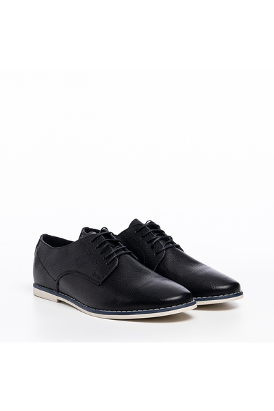 OEM Pantofi barbati, din piele naturala, Sile Calima Black
