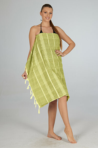 Estiva Stripe Patterned Peshtamal with Tassel Edges