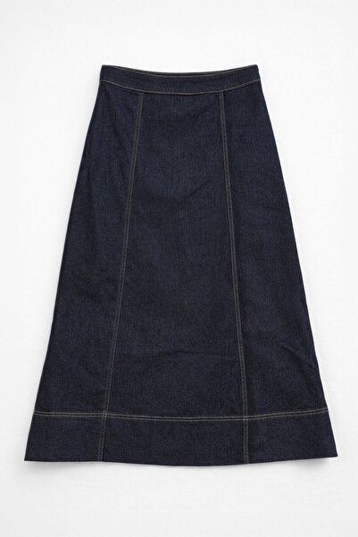 Bluewhite Γυναικεία μίντι τζιν φούστα σε γραμμή Α, σε μπλε ναυτικό χρώμα, από...