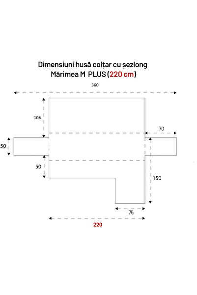 Sofazip Husă colțar matlasată cu șezlong pe dreapta/stânga Sofazip, bleumarin Marimea L (L = 240 cm)