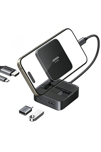 OEM Διανομέας USB-C UGREEN Cm801, 1 x USB-A 3.0 - 2 x USB-C - 1 x HDMI, Γκρι