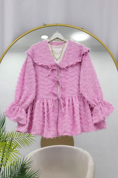 VOLT CLOTHİNG Κιμονό με φούντες και κορδόνια