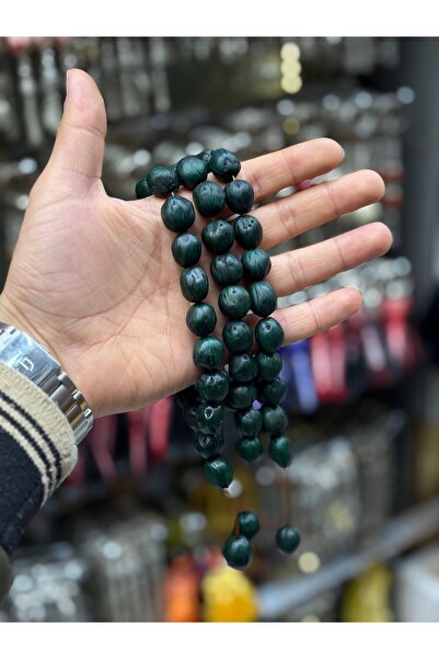 tesbihciniz 3-Piece Green Color Poppy Seed Prayer Beads - Mascot Boy Shak Shak