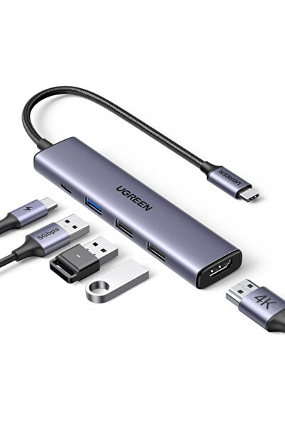 OEM Διανομέας USB-C UGREEN Cm478, 1 x USB-A 3.0 - 2 x USB-A - 1 x USB-C - 1 x...