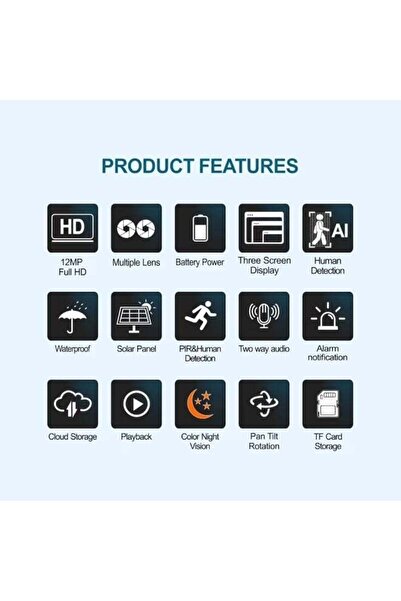 Generic V380 PRO T36 3 IN 1 SOLAR AI SECURITY CAMERA 4K 5G WIFI
