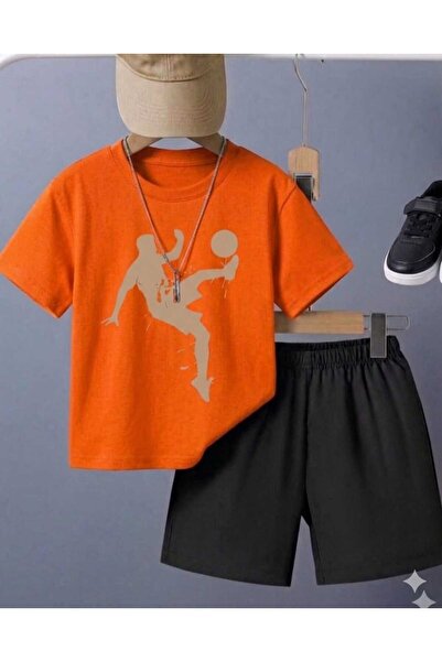 Nice Clothes Summer Children's T-Shirt Shorts Unisex (Beige Röveşeta)