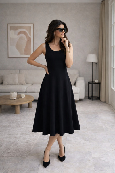 Ales Moda فستان واسع معلق