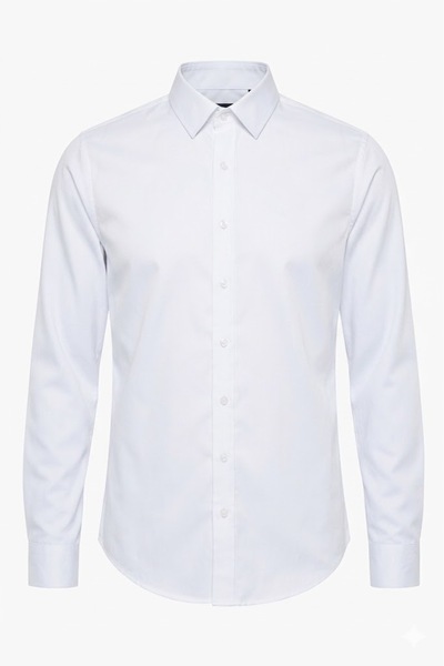 Arseno Ανδρικό Βολικό Άνετο Μοντέρνο Βαμβακερό Μακρυμάνικο Λευκό Πουκάμισο με...