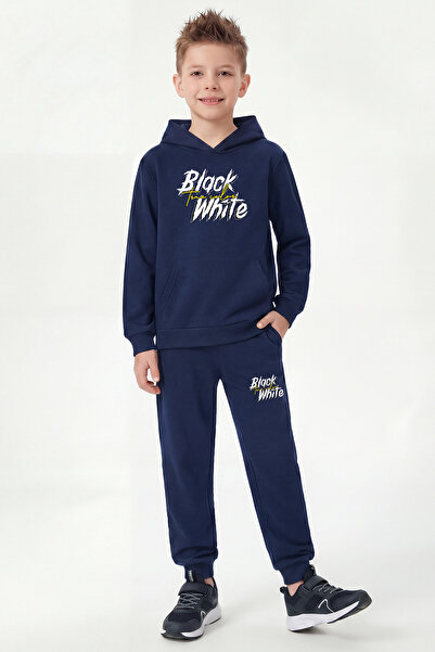 panios kids Σετ φόρμας για αγόρια με κουκούλα και τσέπη καγκουρό, με λεπτομέρ...