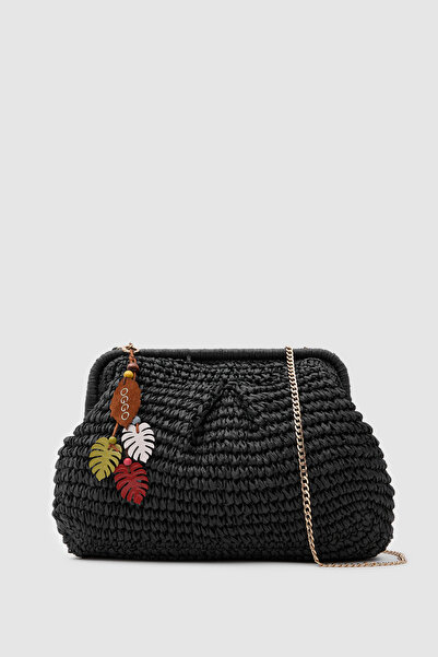 OGGO Wicker Large Clutch & Crossbody Bag