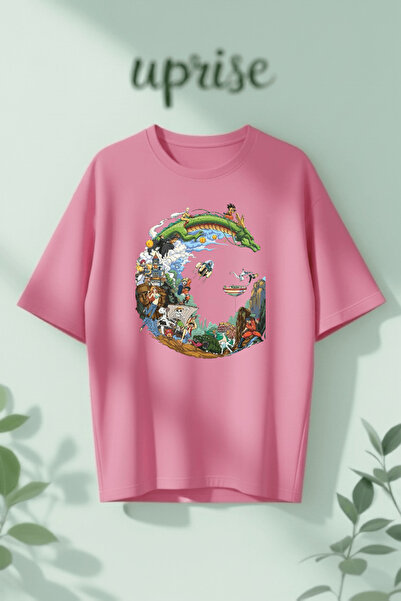 Vordevia Tricou oversize din bumbac imprimat cu colaj anime