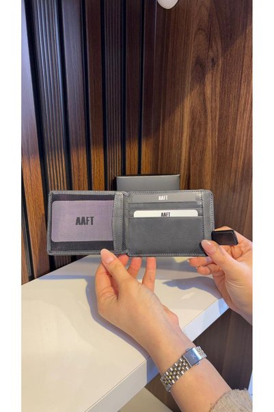 MFT Leather Design Genuine Leather Magnetic Card Holder |   Mona 1103 Tiguan Anthracite
