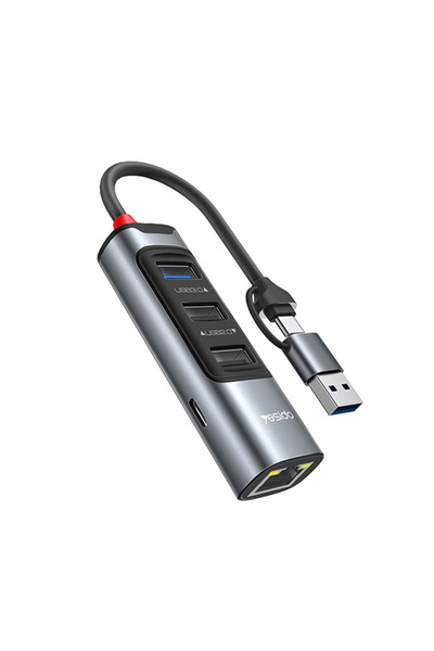 Yesido Stație de andocare (Hb21) - USB, USB-C la 3x USB, USB-C, RJ45 1000M, P...