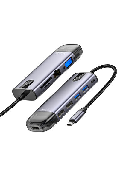 Mcdodo Διανομέας (Hub) (Hu-7420) - 10 σε 1, 2x USB 2.0, 2x USB 3.0, USB-C PD ...