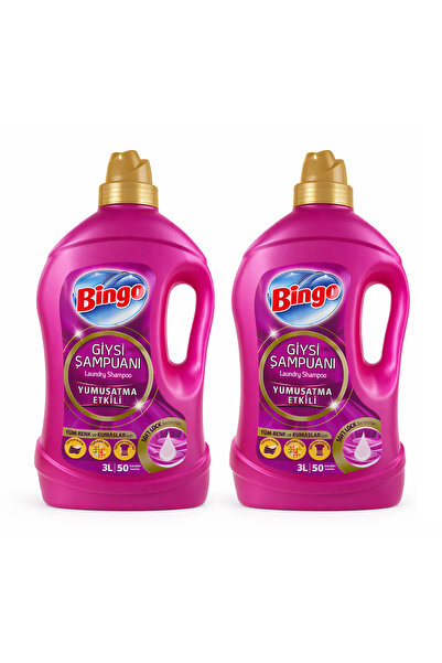 Bingo Giysi Şampuanı Yumuşatma Etkili 3 lt x 2 Adet