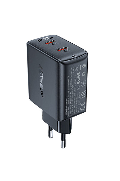 Acefast Φορτιστής τοίχου (A49) - 2x USB-C, Καθολικός φορτιστής, Τεχνολογία Ga...