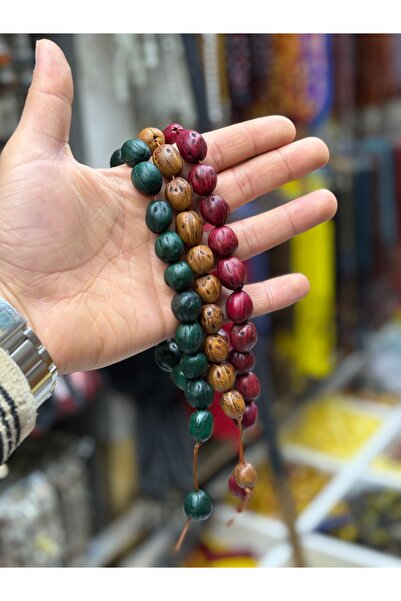 tesbihciniz 3-Piece Colorful Natural Andiz Seed Prayer Beads Set