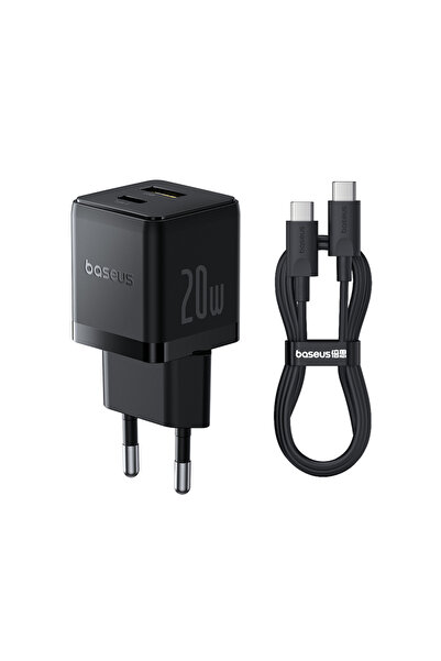 Baseus - Wall Charger Palm (P10111608113-01) - USB-C Cable Included, 2in1 Fas...
