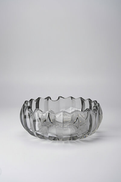 İpek Porselen Μοντέρνας Σχεδίασης Διαφανές Γυάλινο Τασάκι Τασάκιας 12,5 εκ.