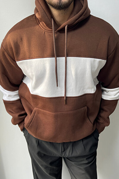 OUTFİT MAN Ριγέ Φούτερ Καφέ