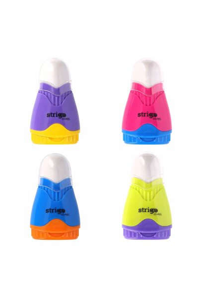 Strigo Ξύστρα 2 οπών με γόμα και καπάκι SSC388