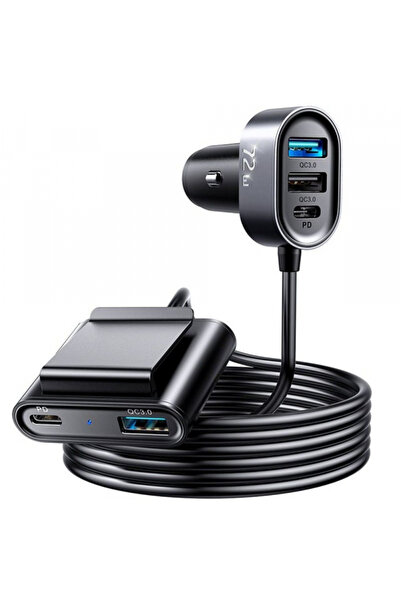 OEM Incarcator Auto Joyroom Jr-Cl05, 72W, 3A, 2 X USB-C - 3 X USB-A, Negru