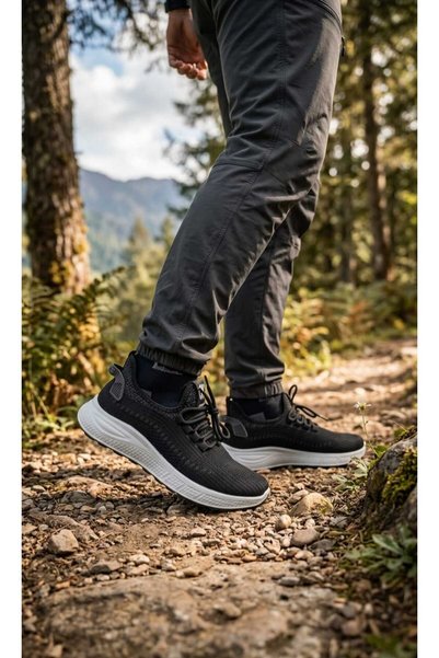 UZN AYAKKABI Men's Daily Lightweight Knitwear Comfortable Sports Walking Shoes