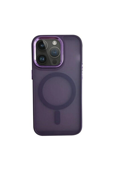 Lionix iPhone 14 Pro Max Mat Magsafe Kılıf Mor