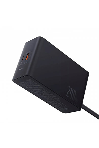 Baseus Σταθμός Φόρτισης 5 σε 1, 240W, 5A, 1 x USB-A - 3 x USB-C - 1 x DC, Μαύ...