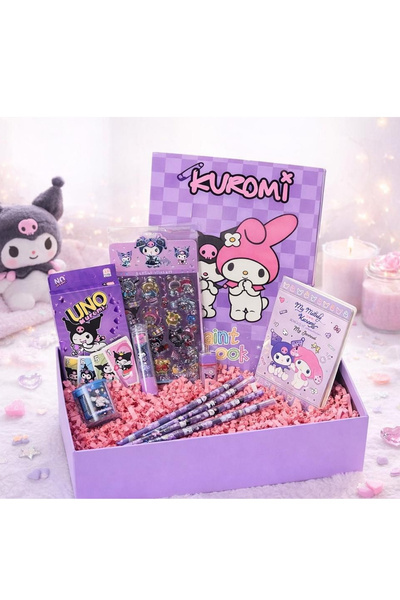 kuromi Kırtasiye Hediye Seti Kız Çocuk & Kawaii Severler İçin Özel Kutulu Set