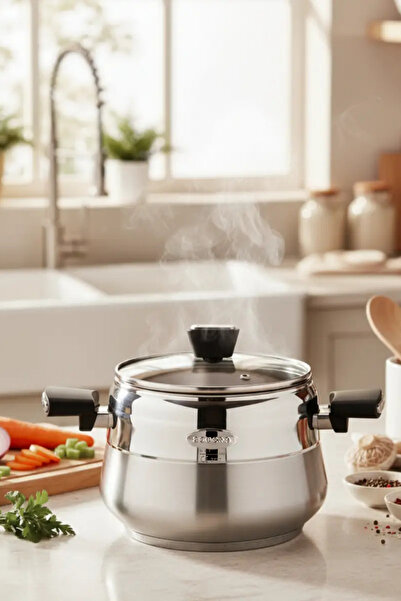 Bonera Special Stainless Steel Induction Cooker Compatible Pressure Cooker 10...