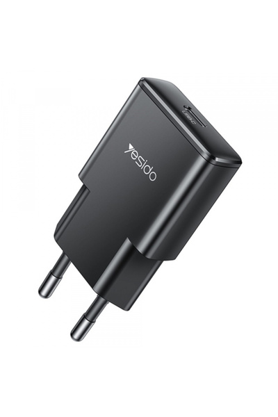 OEM Yesido Yc74 Φορτιστής τοίχου, 30W, 3A, 1 X USB-C, Μαύρο