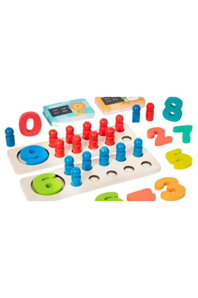 Montessori Joc de matematică din lemn PICI cu adunări și scăderi – Dezvoltare...