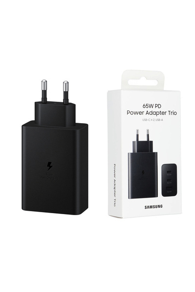 Samsung Γνήσιος Φορτιστής Τοίχου (Ep-T6530nbegeu) - 2x USB-C, USB PPS, PD 65W...