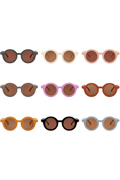 Arabest 9 Pairs Kids Sunglasses,UV Protected Round Retro Polarized Glasses fo...