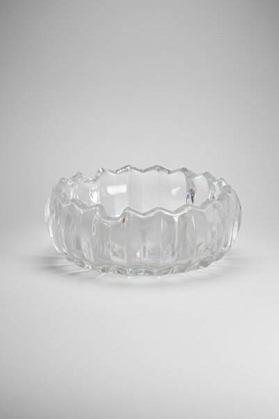 İpek Porselen Μοντέρνας Σχεδίασης Διαφανές Γυάλινο Τασάκι 16,5 εκ.