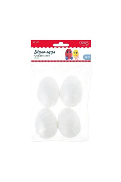 daço Accesorii din polistiren pentru artizanat cu ouă 6,5 cm 4 buc/set