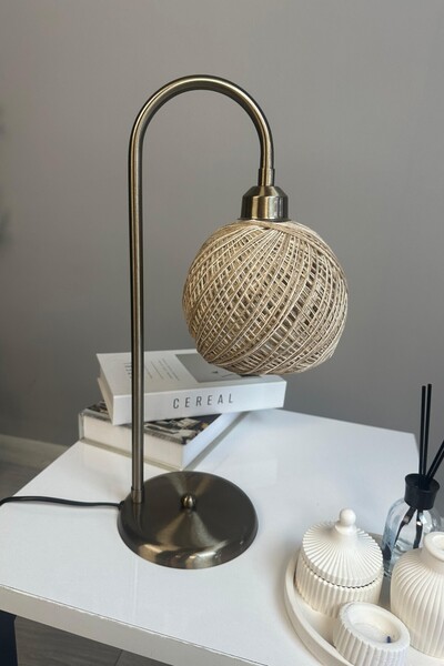 Bamyum Bohemian Recycle Yarn Jute Handmade Beige Yarn Antique Arc Body Table ...