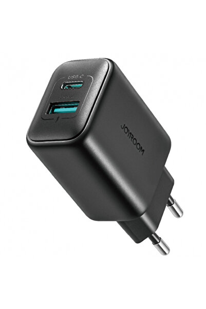 OEM Joyroom Jr-Tcf13 Τροφοδοτικό, 25W, 3A, 1 X USB-A - 1 X USB-C, Μαύρο
