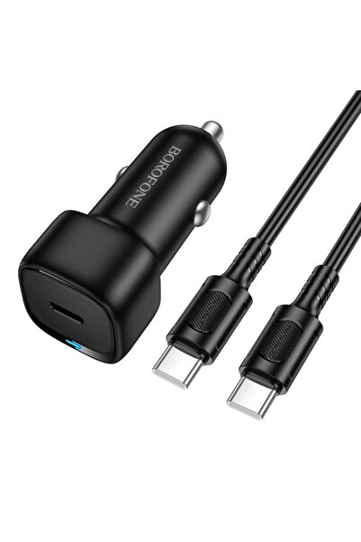 OEM Borofone - Încărcător auto Cloud (Bz34a) - Cablu USB-C inclus, un singur ...