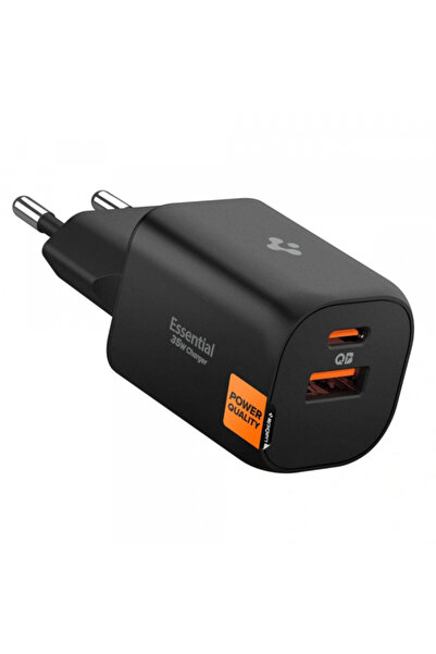 Spigen Βασικός Μετασχηματιστής Ρεύματος, 35W, 3A, 1 x USB-A - 1 x USB-C, Μαύρ...