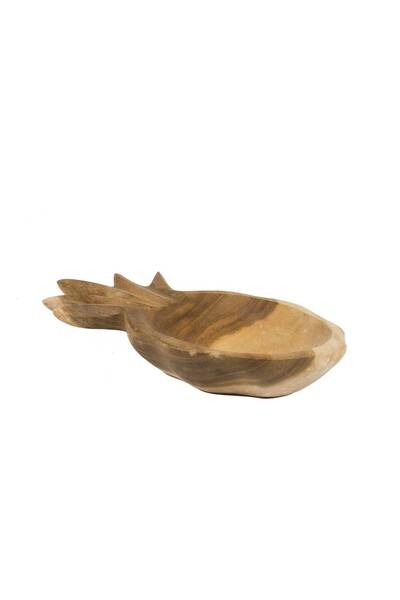 Mandala Craft Ξύλινη φρουτιέρα ανανά 20 εκ.