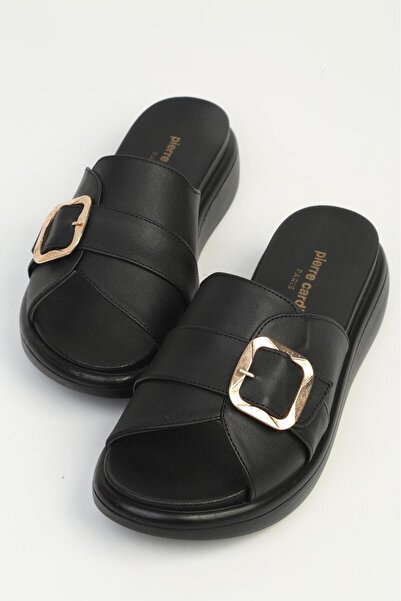 Pierre Cardin Γυναικείες Παντόφλες Μαύρες PC-7807