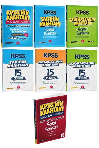 Anahtar Kitap 2026 Kpss'nin Anahtarı Genel Kültür Konu Soru Deneme Süper Set ...