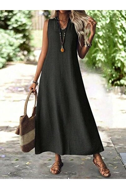 Modayakamoz Νέα συλλογή Γυναικείο μακρύ φόρεμα με λαιμόκοψη V και τιράντες