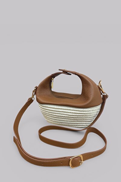 MaVaux Κομψή Premium Γυναικεία Τσάντα Χιαστί με Μαλακό Ψάθινο Υλικό και Γνήσι...